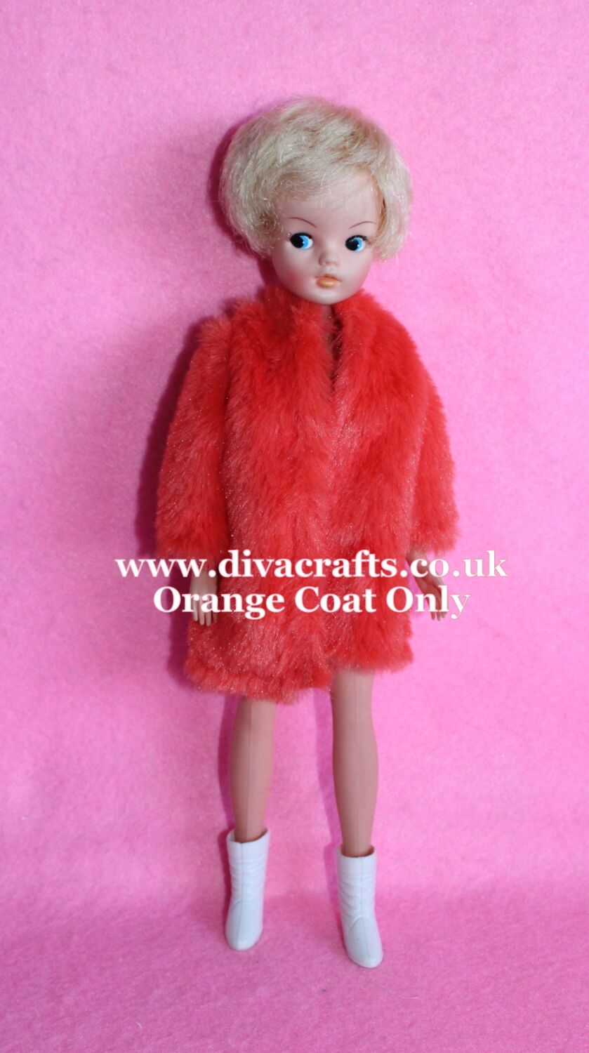 Handmade by Cazjar Pedigree Sindy Fashion - 039 Orange Coat Only