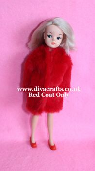 Handmade by Cazjar Pedigree Sindy Fashion - 040 Red Coat Only