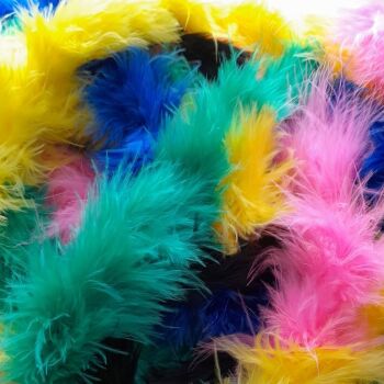 Clearance Item - Marabou Assorted Colours 5 x 1 Metre Lengths