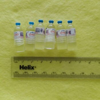 Clearance Item - Mini Doll Size Faux Water Bottles x 6