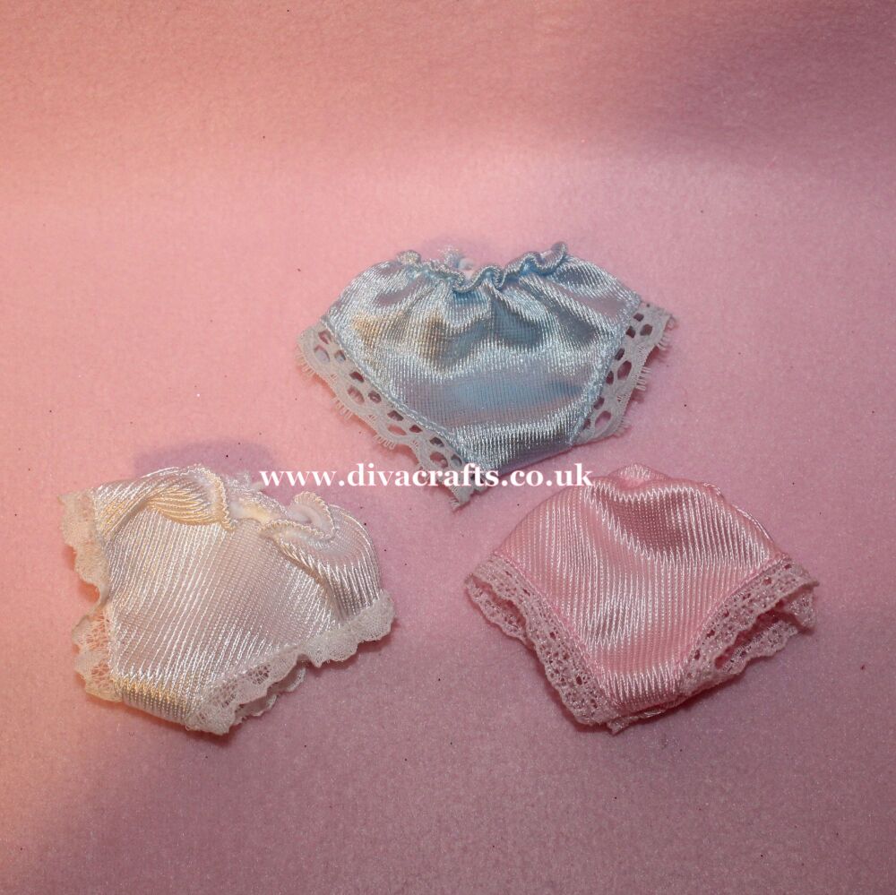 Handmade by Cazjar Pedigree Sindy Fashion - 159 Pack of 3 Pairs of Knickers