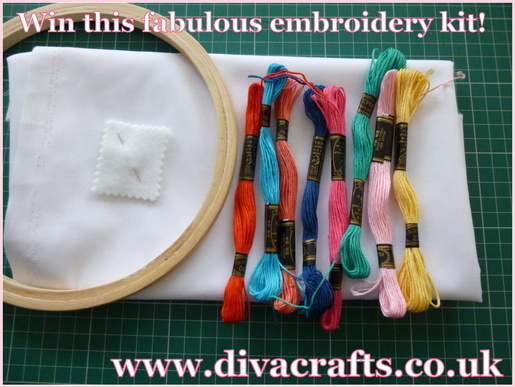 Diva Crafts competition win a free embroidery kit