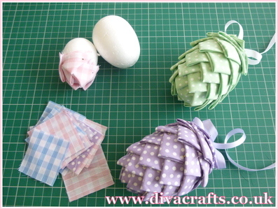 Diva Crafts mini project polystyrene easter eggs