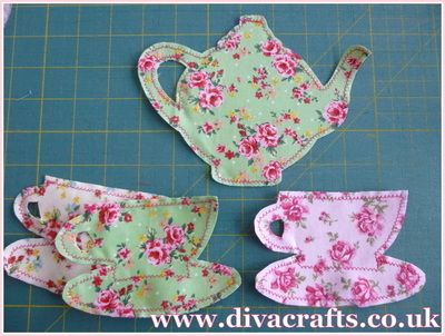 hanging tea cups and teapot decoration free project diva crafts (3)