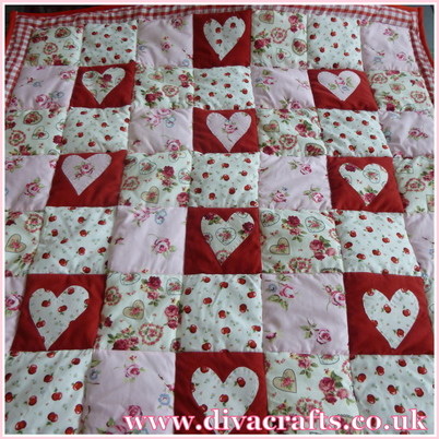 customer project heart patchwork quilt diva crafts