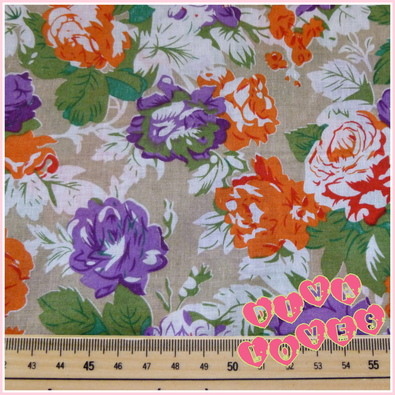 orange and purple roses cottom lawn fabric diva crafts diva loves week 87