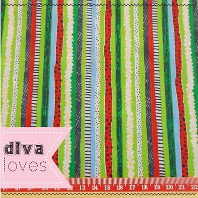 melon stripe fabric diva loves week 113