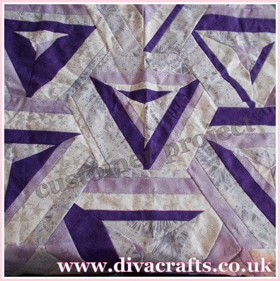 purple patchwork customer project diva crafts
