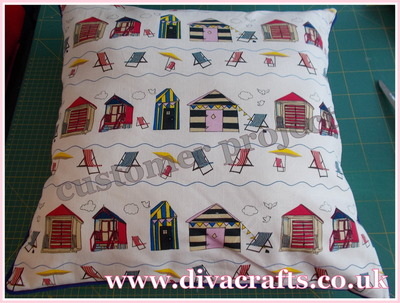 seaside theme cushion customer project diva crafts