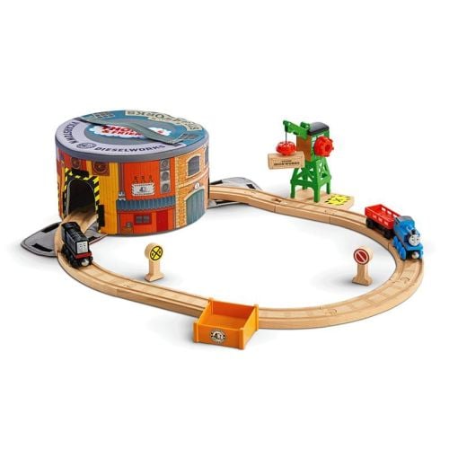 Working Hard Steamies and Diesels Playset - Thomas Wooden