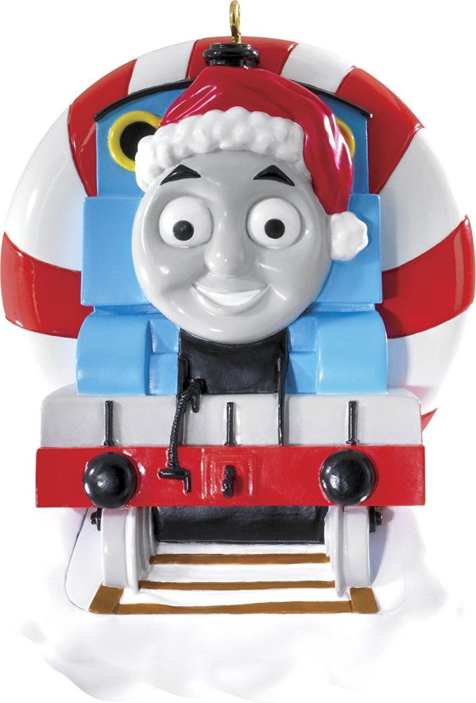Thomas & Friends Thomas in Peppermint Candy Cane Tunnel Tree Ornament by Carlton 2014