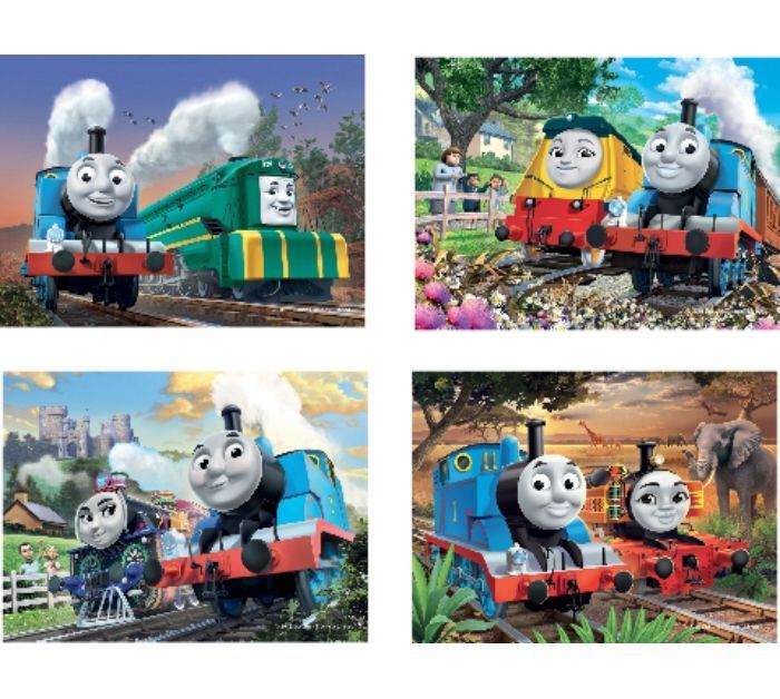 Thomas & Friends 4 in a Box Puzzles - Big World (12, 16, 20 & 24 pce)- Rave
