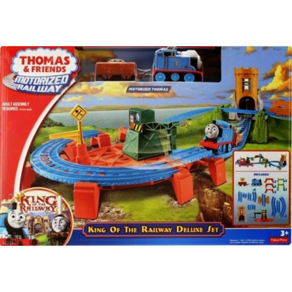 Super Bundle - King of the Railway Deluxe Playset , Diesel,Gordon,Emily , V