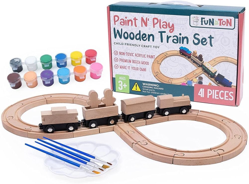 Paint N’ Play Toy Trains and Track - Fun by the Ton