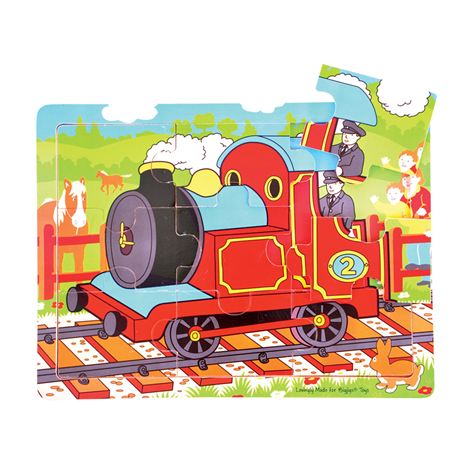 Train - 9 Pc Wooden Tray Puzzle - BigJigs