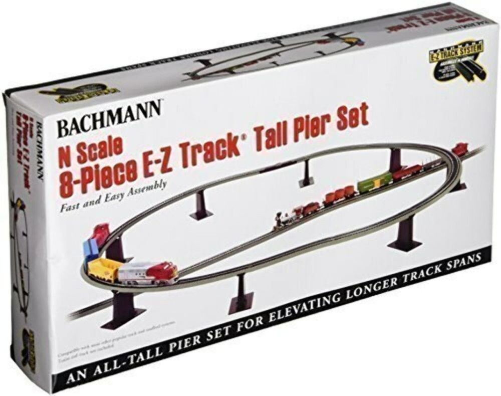 EZ Track 8-Piece Tall Pier Set - Bachmann
