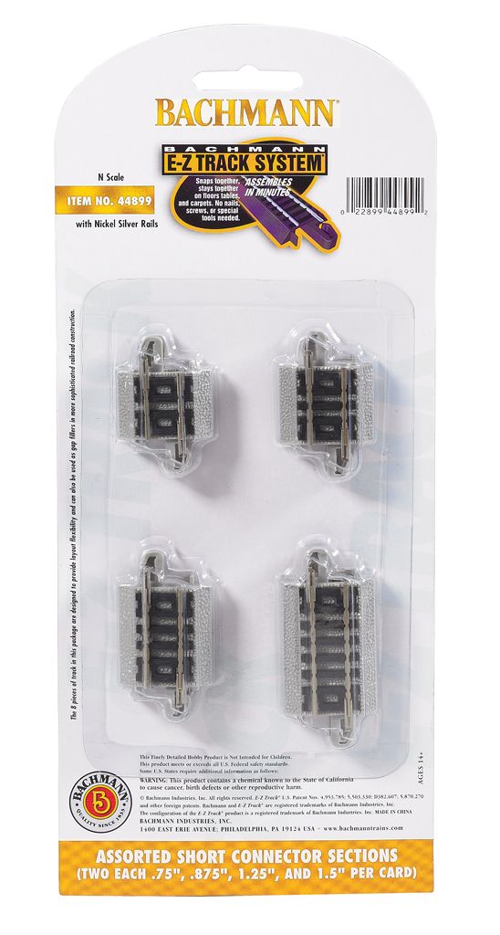 EZ Track Assorted Short Connector Sections - Bachmann