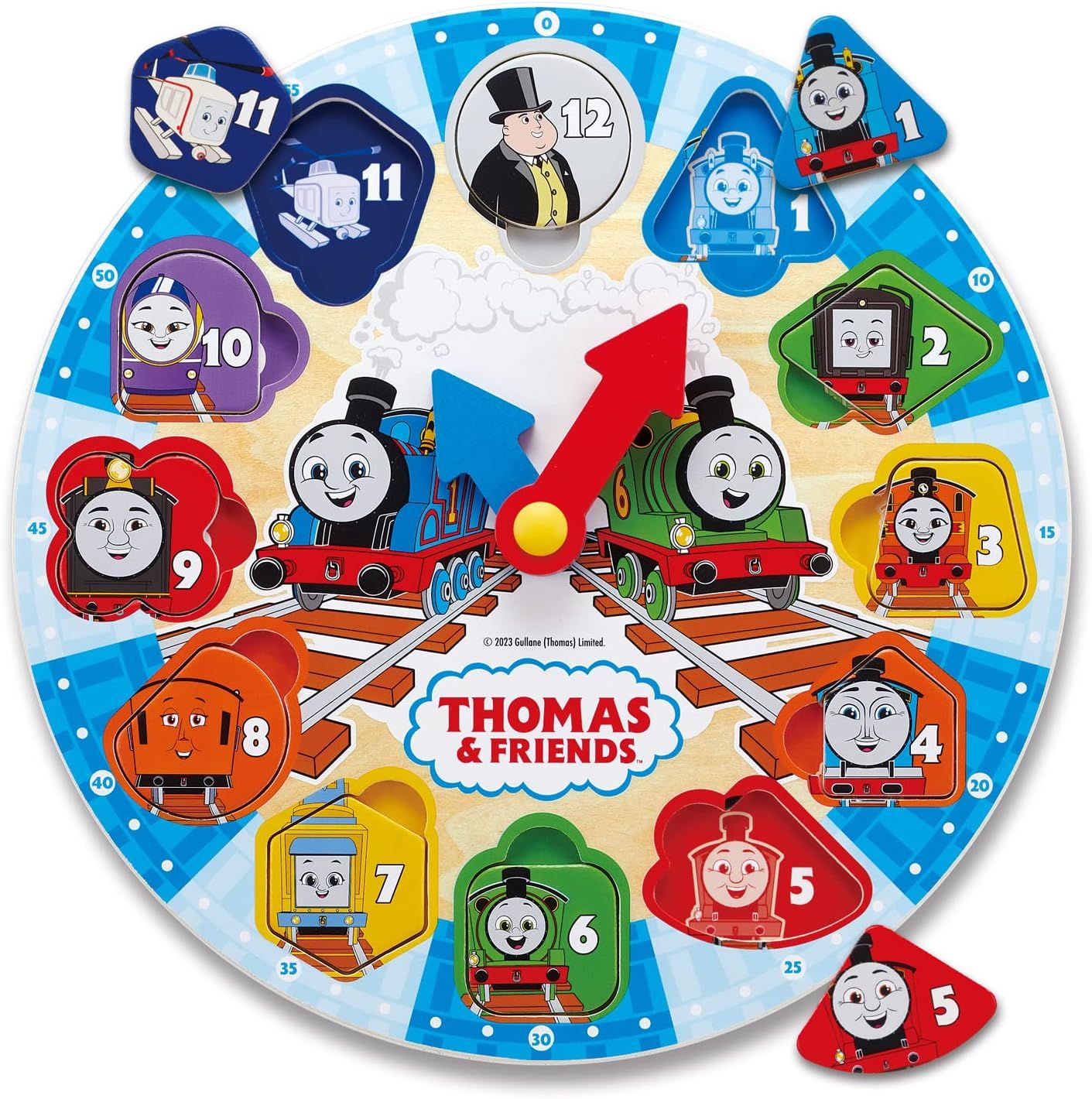 Tootally Thomas - Wooden Clock - All Engines Go Thomas