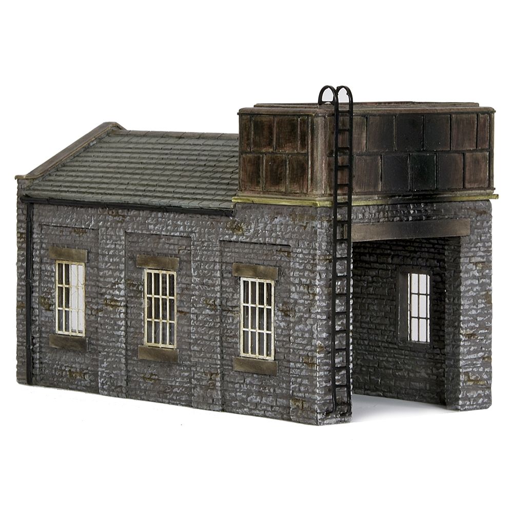 Stone Engine Shed with Tank - N Scale - Bachmann