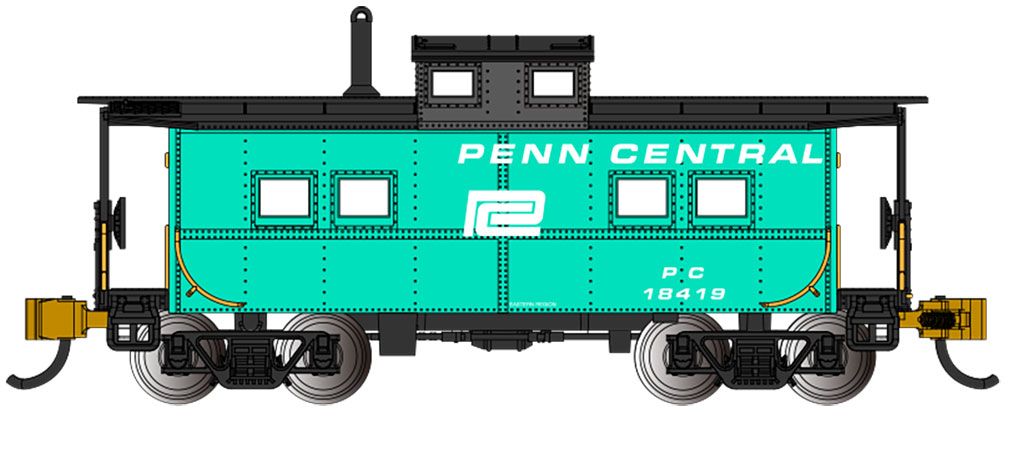 Penn Central - Jade Green - NE Steel Caboose