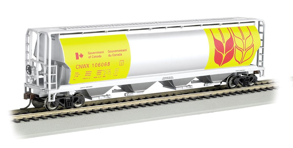 Government of Canada - Yellow - 4 Bay Cylindrical Grain Hopper