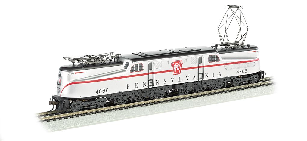 PRR Silver w/ Red Stripe Congressional #4866-DCC Ready GG1 (HO Scale)