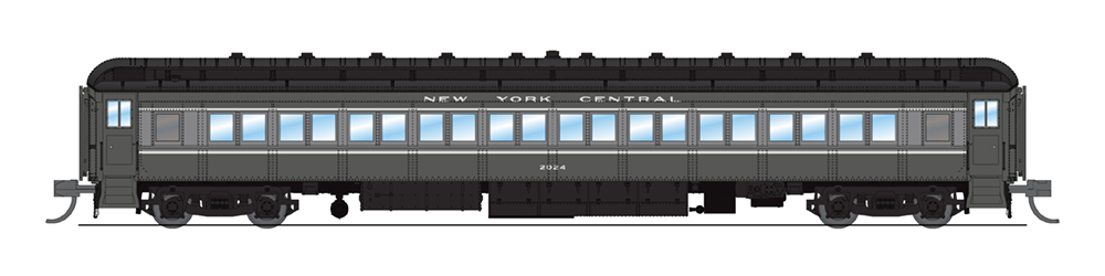 NYC 80' Passenger Coach, Two-tone Gray, 2-pack B
