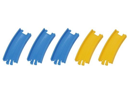 Track Pack 3 Blue Curves + 2 Yellow Curves - GoGo Thomas - Plarail Capsule