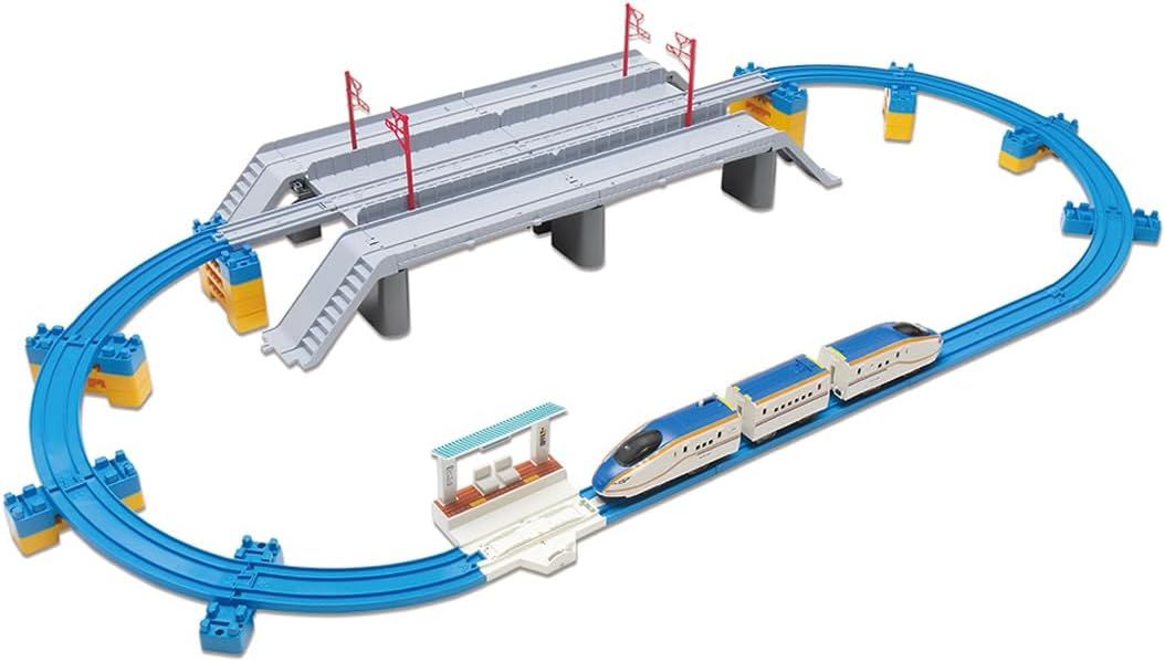 W7 Series Hokuriku Shinkansen Kagayaki, Railway and Road Bridge Set - Plarail