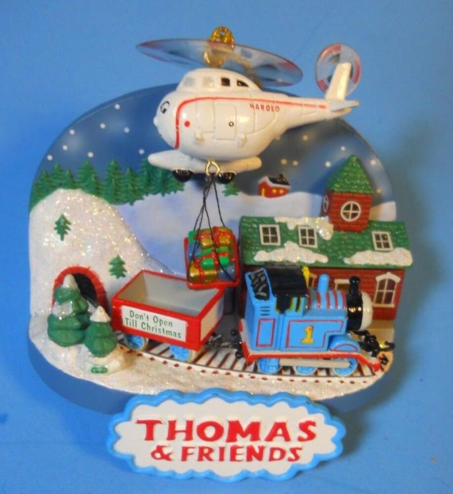 Thomas and Harold Delivery Light Up Tree Ornament - Carlton Cards