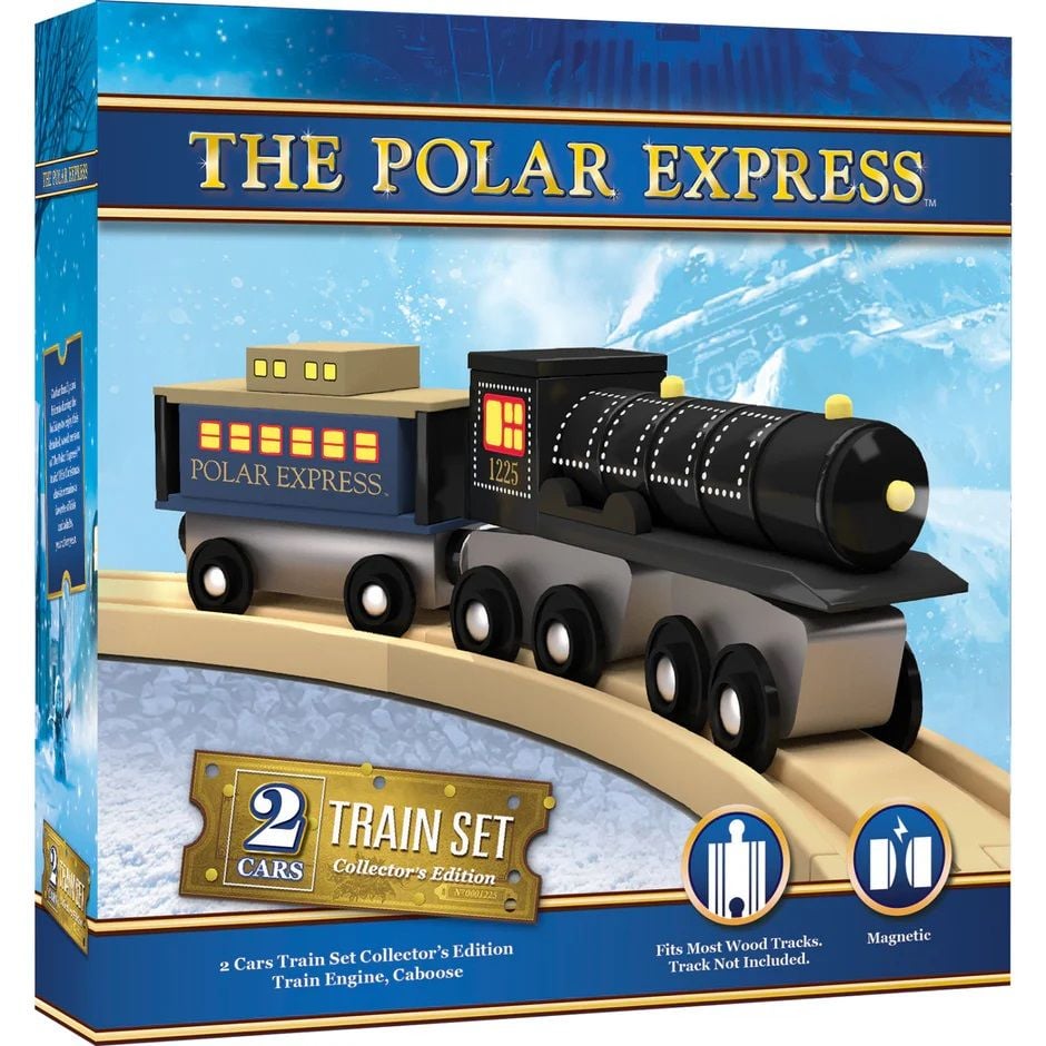 Polar Express Wooden Engine and Caboose