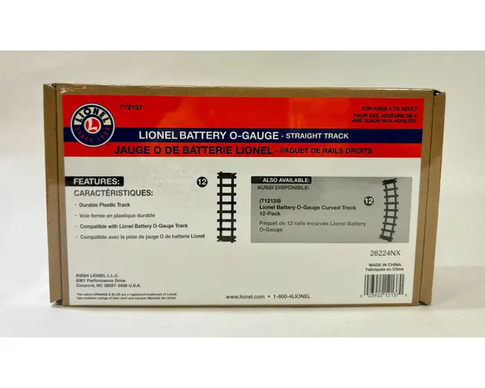 Battery O-Gauge 12pc Straight Track Pack