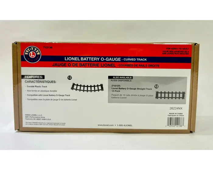 Battery O-Gauge 12pc Curved Track Pack