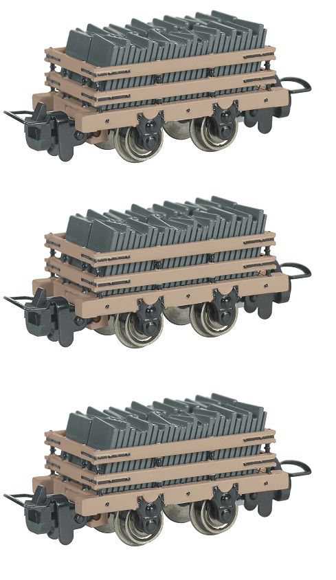 Narrow Gauge Slate Wagon with Load - Tan - X 3 - Bachmann