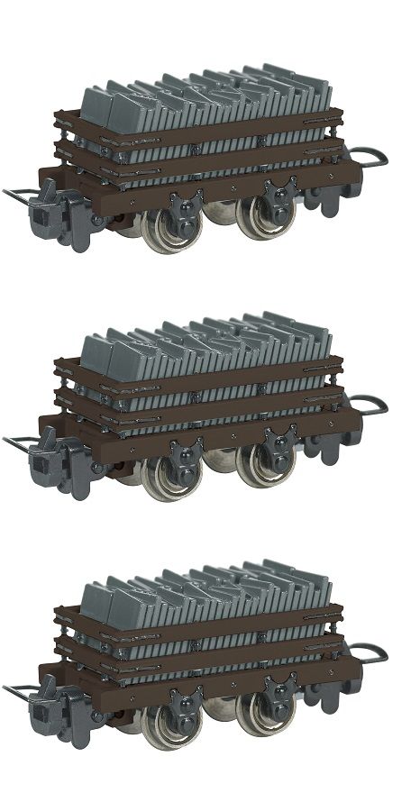 Narrow Gauge Slate Wagon with Load - Brown - X 3 - Bachmann - Preorder due w/c 19/01