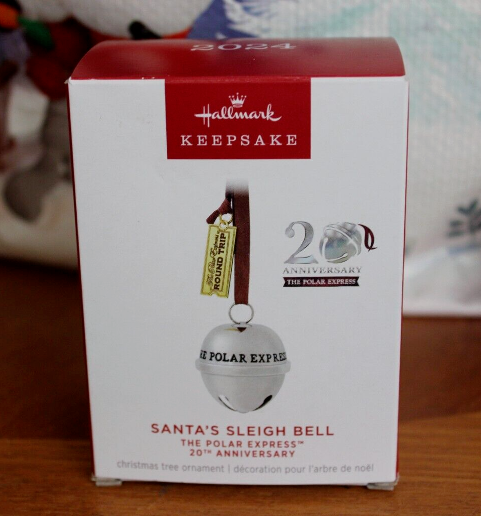POLAR EXPRESS SANTA'S SLEIGH BELL 20th Anniversary Ornament