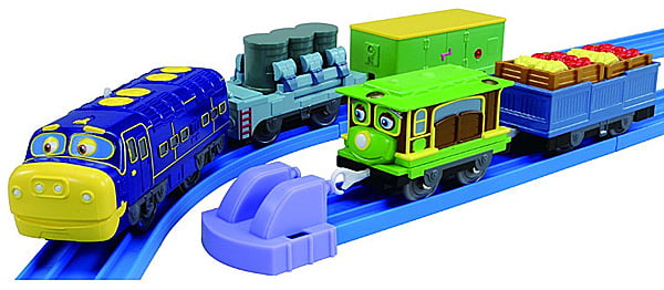 Brewster and Zephie with Freight Cars - Chuggington Plarail