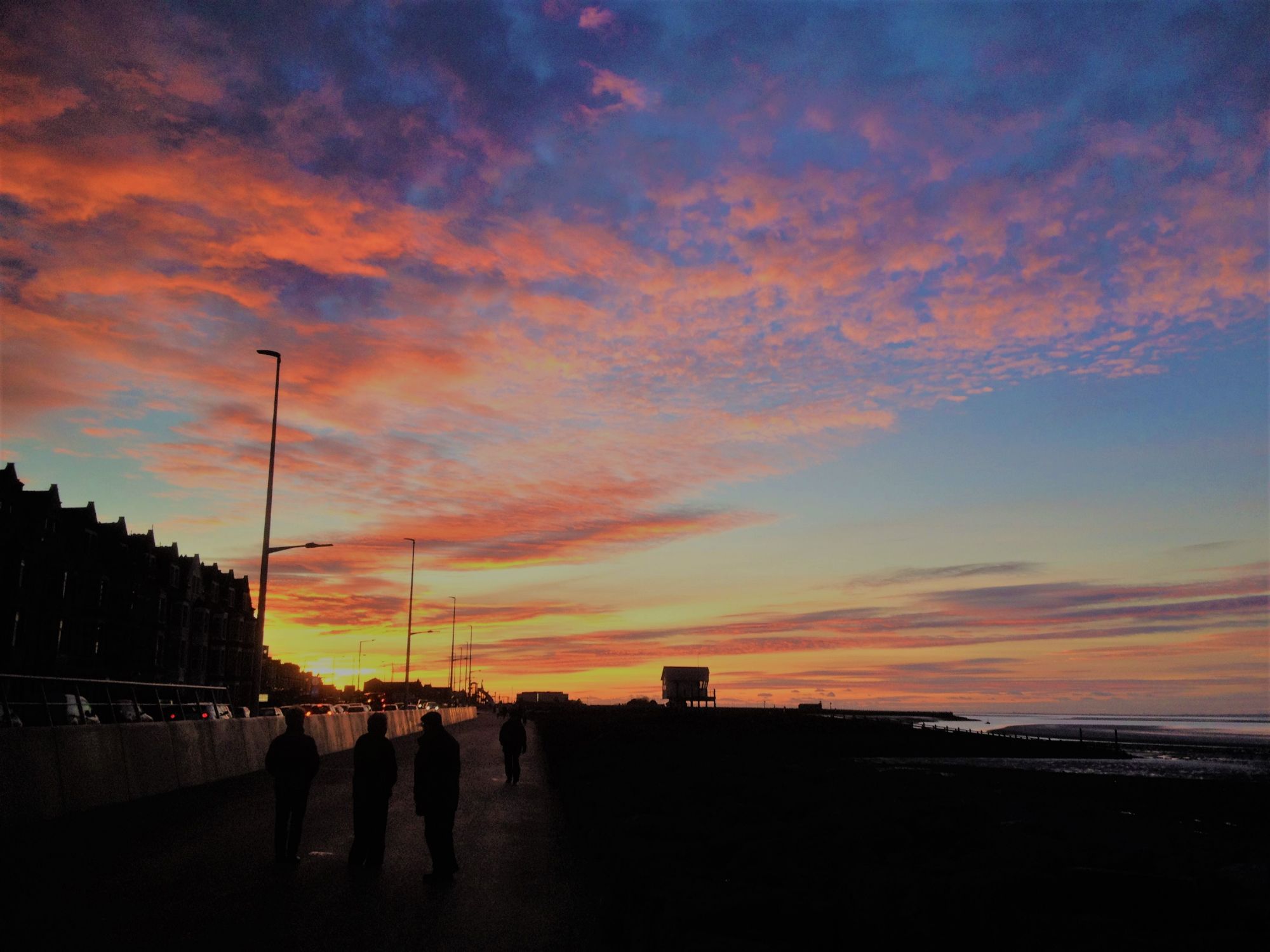 Sunset on Morecambe Promenade Just outside The Wimslow