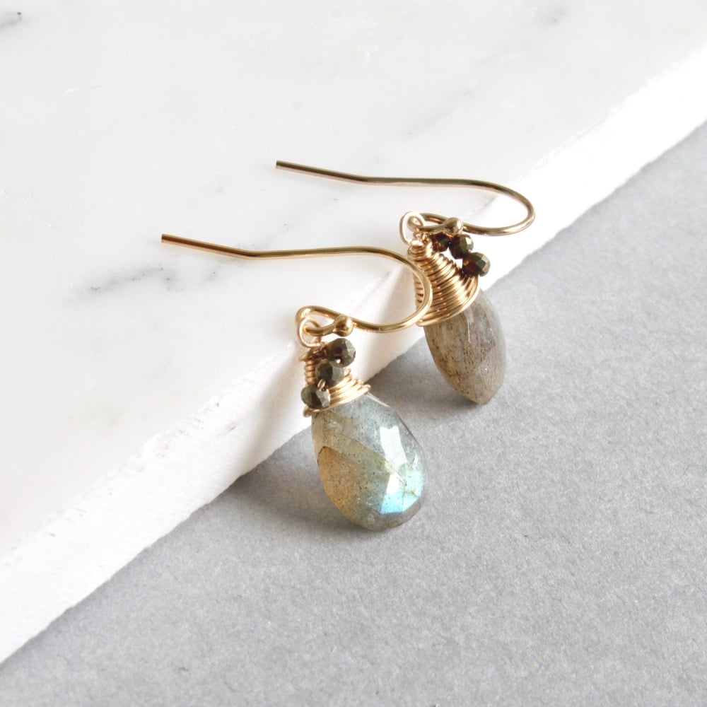 Briolette drop earrings