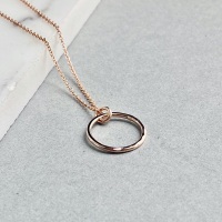 <!--001-->Hammered ring necklace