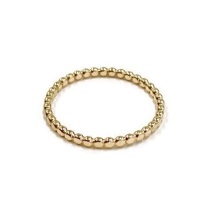 <!--4-->Solid 9ct Gold Beaded Stacking Ring