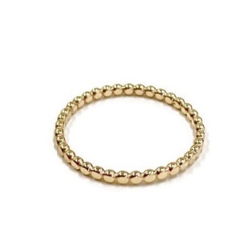 Solid 9ct Gold Beaded Stacking Ring
