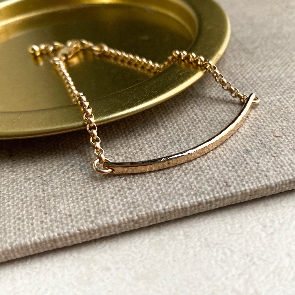 Hammered Bar Bracelet