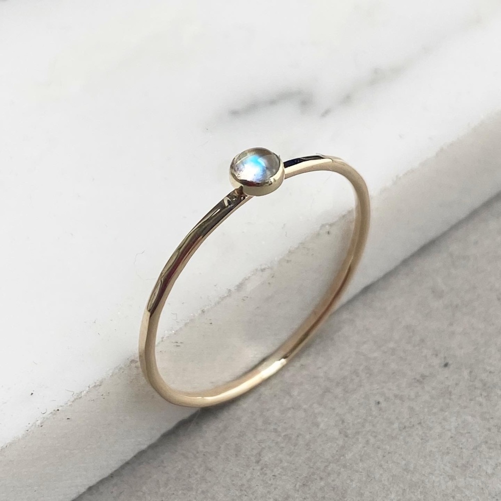 <!-- 1 -->9ct Gold Skinny Stacking Gemstone Ring 