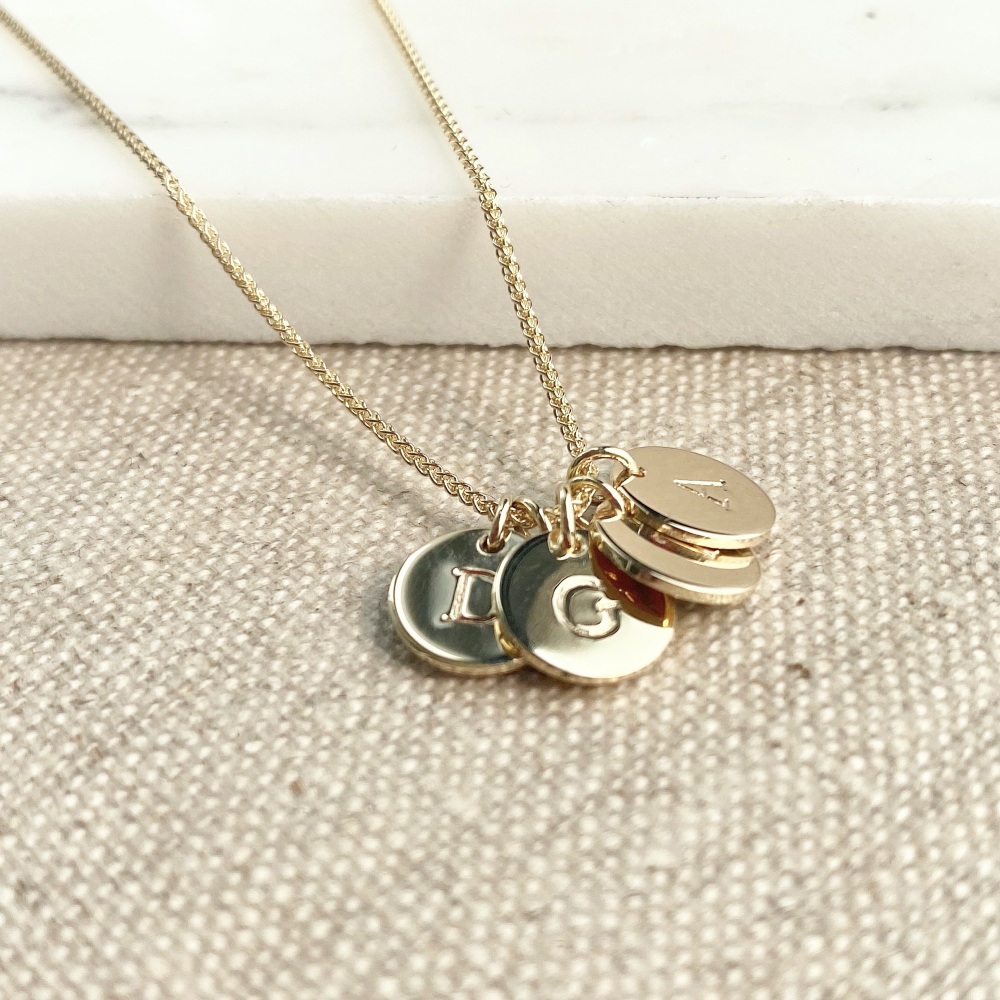Initial Necklace 9ct Gold