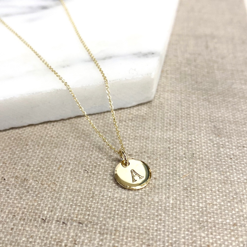 Initial Necklace 9ct Gold
