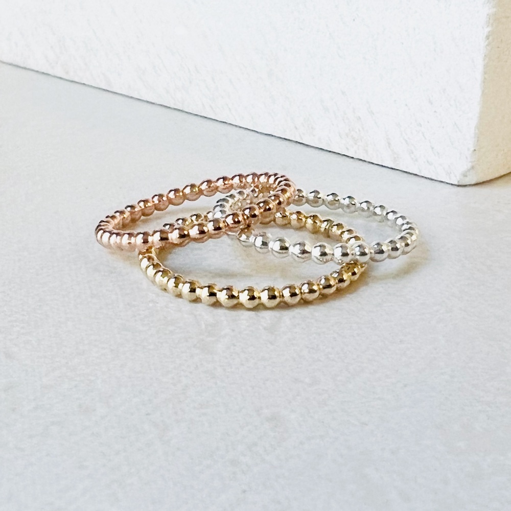 2mm Beaded Stacking Rings