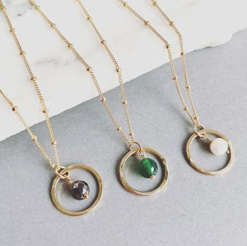 Ring and gemstone necklace
