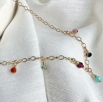  Multi colour charm necklace