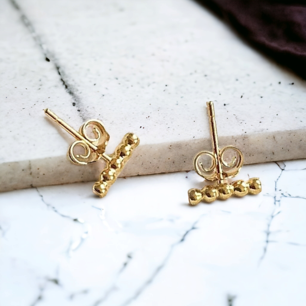 Mini Dot Bar Earrings